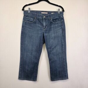 Gap Jeans Womens‎ 6 Blue Capri Low Rise Dark Wash Denim Stretch Limited Edition